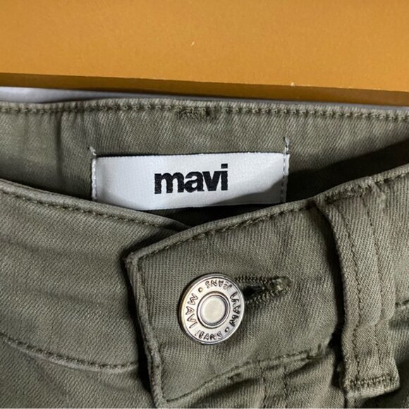 Mavi Women's Olive Green Sheila High Rise Straight Leg Crop Denim Jean - Picture 4 of 7